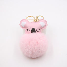Милый брелок с помпоном в виде коалы, подвеска-подвеска для сумки и подарков