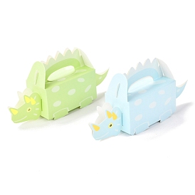 Caja de dulces de papel creativo plegable, forma de dinosaurio, caja de regalo decorativa para bodas