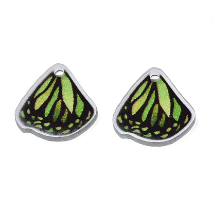 Printed Translucent Acrylic Pendants, Butterfly