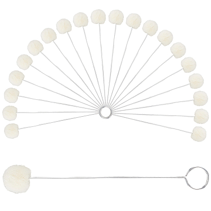 Шерстяные тампоны с шариковой кистью инструмент для окрашивания кожи, с железной ручкой, для проектов по рукоделию своими руками