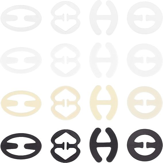 96шт 16 пластиковые зажимы для бюстгальтера, противоскользящий держатель бретелей бюстгальтера, для ремней, скрывающих спину, разнообразные