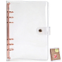 PVC Loose-leaf Notebook Cover, Iron 6 Rings Binder Cover, Rectangle, with Organza Gift Bags with Drawstring