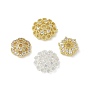 Латунные прозрачные кубические циркониевые колпачки для бусин, цветок