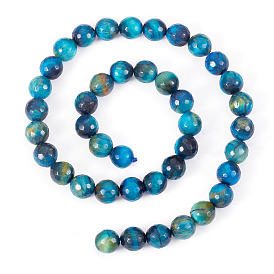 1 нити натуральных бусин тигрового глаза, покрасил и подогрел, круглые, граненые