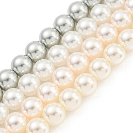 Glass Pearl Beads Strands, Round