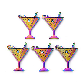 Alloy Pendant Rhinestone Settings, Cadmium Free & Nickel Free & Lead Free, Cup