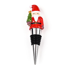 Spray Painted Zinc Alloy Wine Bottle Stoppers, Wine Beer Beverage Bottle Stopper Plug for Christma Party Favors