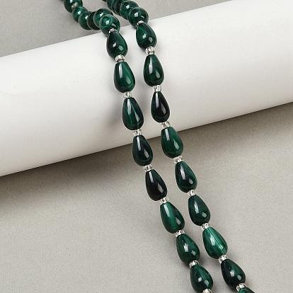 Природного малахита бисер нитей, слеза