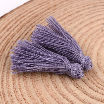 Cotton Thread Tassel Pendant Decorations, 25~31x5mm, about 39~47pcs/bag