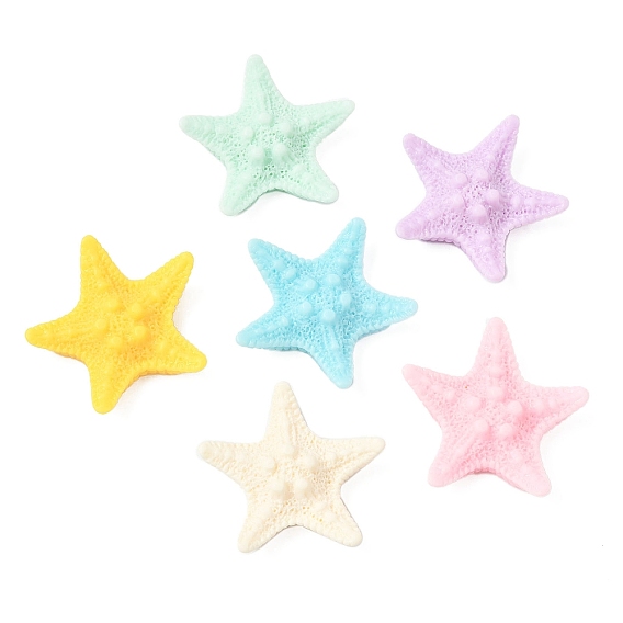 Непрозрачные кабошоны из смолы, морская звезда