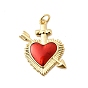 Латунь эмаль подвески, чары священного сердца, долговечный, стойки покрытие, без свинца и без кадмия, реальный 18 k позолоченный