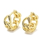 Brass Hoop Earrings, Curb Chains Shape