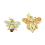 Латунные микро проложить кубического циркония подвески, с эмалью, прелести пчел, реальный 18 k позолоченный