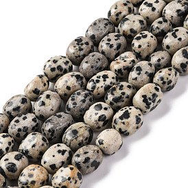 Natural Dalmatian Jasper Beads Strands, Nuggets, Tumbled Stone