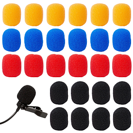40Pcs 4 Colors Sponge Microphone Sleeve, Anti-Splash Dustproof Microphone Cover, for KTV, Conference Room, On Stage Performance