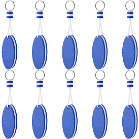 10шт. железные пластиковые брелоки, овальные, платина