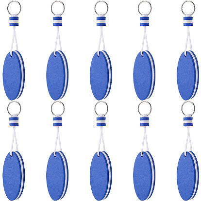10шт. железные пластиковые брелоки, овальные, платина