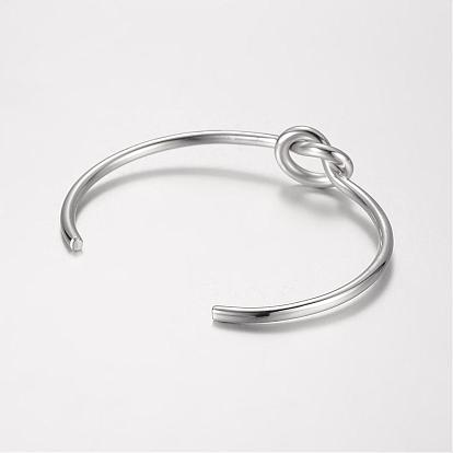 Unique Design 304 Stainless Steel Cuff Bangles, 49x62mm