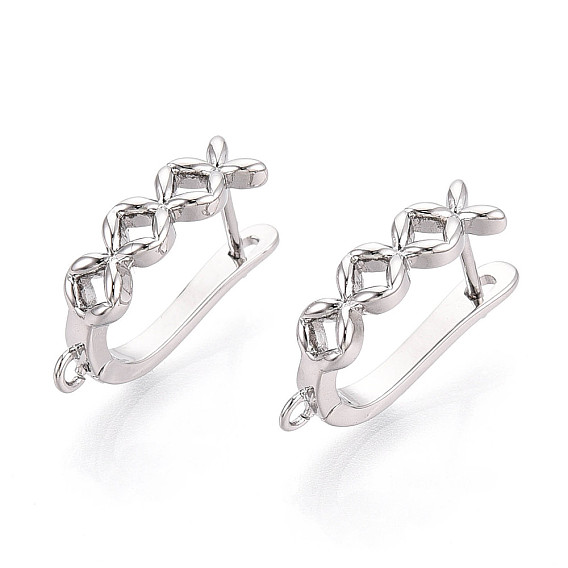 Латунная фурнитура для хооп серег, без кадмия, без никеля и без свинца, монета