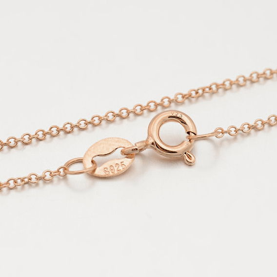 925 колье цепочки Роло из серебра, с застежками пружинного кольца, тонкая цепь