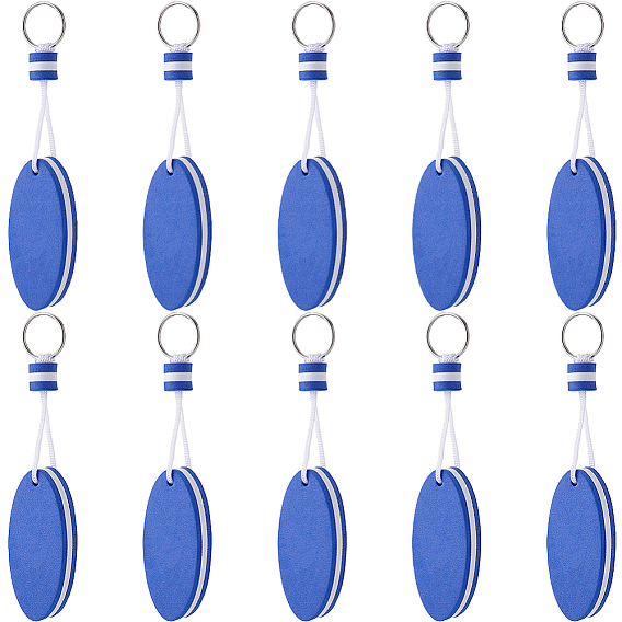 10шт. железные пластиковые брелоки, овальные, платина