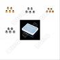 120Pcs 4 Style 201 Stainless Steel Beads, Cadmium Free & Nickel Free & Lead Free, Rondelle