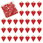 100Pcs Alloy Enamel Pendants, Golden, Heart