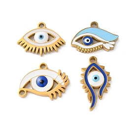 Темы сглаза 304 эмалевые подвески из нержавеющей стали, ионное покрытие