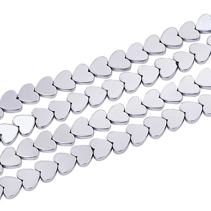 Non-magnetic Synthetic Hematite Beads Strands, Beads Strands, Grade A, Heart