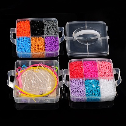 12 Random Color 5mm Melty Beads Refills with Accessories for Kids, 155x160x130mm
