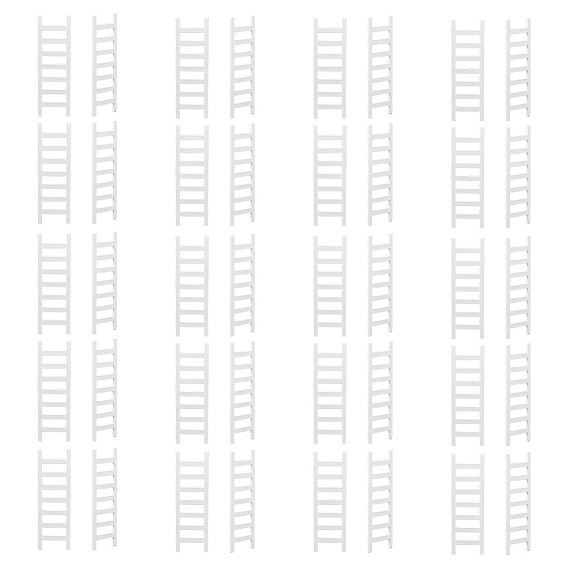 Миниатюрная деревянная лестница, для детского творчества, аксессуары для кукольного домика