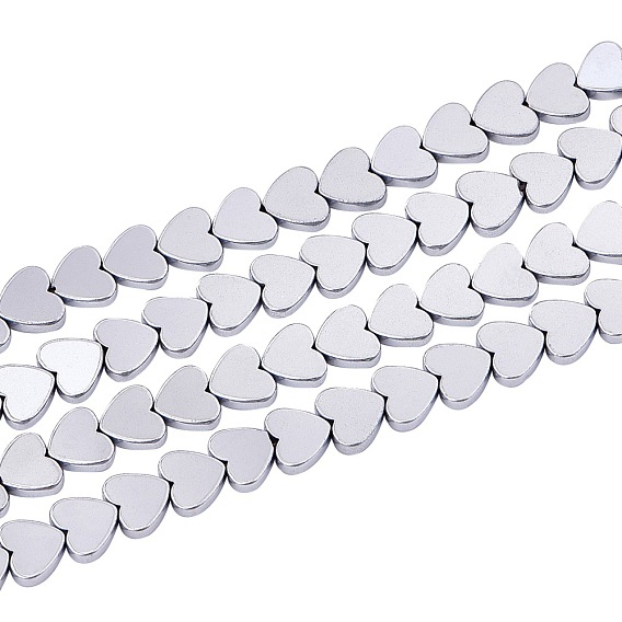 Non-magnetic Synthetic Hematite Beads Strands, Beads Strands, Grade A, Heart