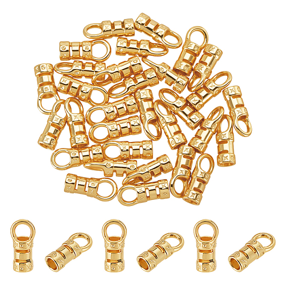 30шт. латунные наконечники шнура, с петлями, колонка