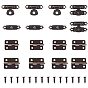 Iron Lock Catch Clasps, Jewelry Box Latch Hasp Lock Clasps, Iron Cabinet Drawer Butt Hinges Connectors, with Replacement Hinge Screws, Wooden Box Accessories