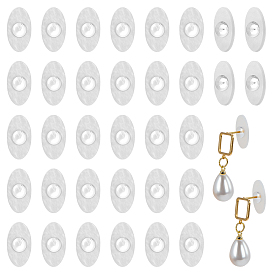 36шт. акриловые гайки для ушей для женщин, с силиконовым, овальные