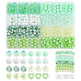 DIY Bracelets Making Kits, including Elastic Crystal Thread, Acrylic & ABS Plastic Beads