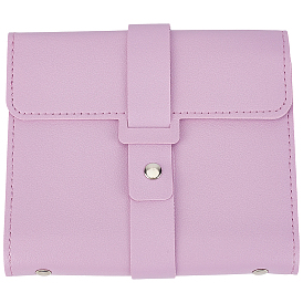 1шт. прямоугольные рулоны для сережек из искусственной кожи., с 1шт. подарочными мешочками из органзы