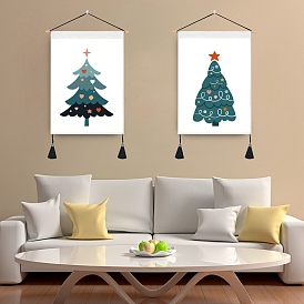 Christmas Tree Polycotton Decorative Wall Tapestry, for Home Decoration