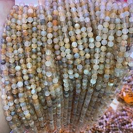 Natural Multi-Moonstone Beads Strands, Round