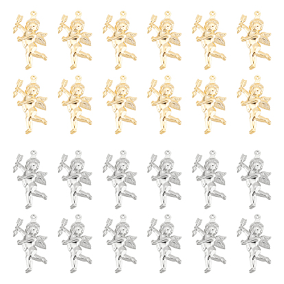 32 шт. 2 цвета ко дню святого валентина 304 подвески из нержавеющей стали, амур / херувим