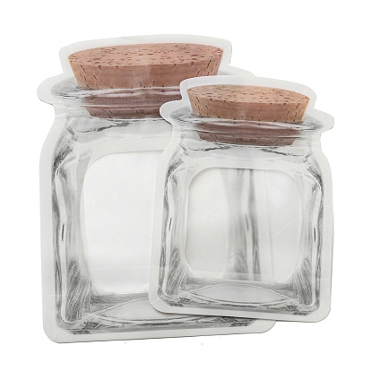 Пластиковые подарочные пакеты с застежкой-молнией в форме бутылки, закрывающиеся сумки