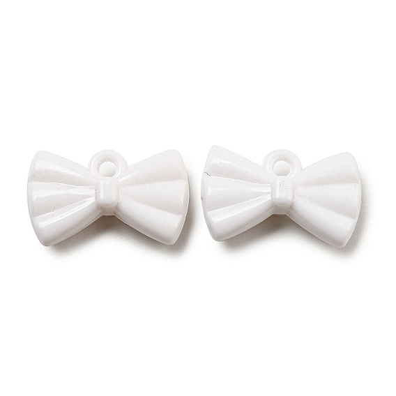 Pendentifs acryliques opaques, charmes bowknot