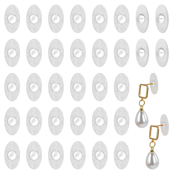 36шт. акриловые гайки для ушей для женщин, с силиконовым, овальные