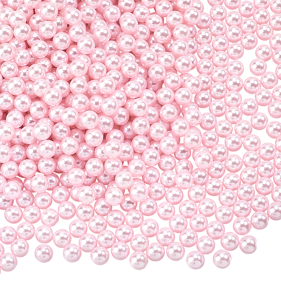 1400 акриловые бусины из искусственного жемчуга, без отверстия , круглые