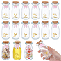 16Pcs Glass Bottle, with Polyester Bowknot