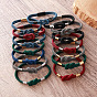 Braided Knot Nylon Cord Bracelets with 304 Stainless Steel Magnetic Clasps for Men