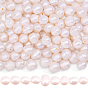 2 Strands Natural Cultured Freshwater Pearl Beads Strands, Two Sides Polished