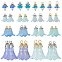 32 шт. 8 стиль 2 цвета акриловые подвески, цветочный шарм, с латунью и 304 результатами из нержавеющей стали