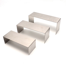 3 Sizes Rectangle 201 Stainless Steel Shoes Display Stands Set