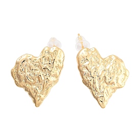 Brass Stud Errings, Nickle Free, Heart